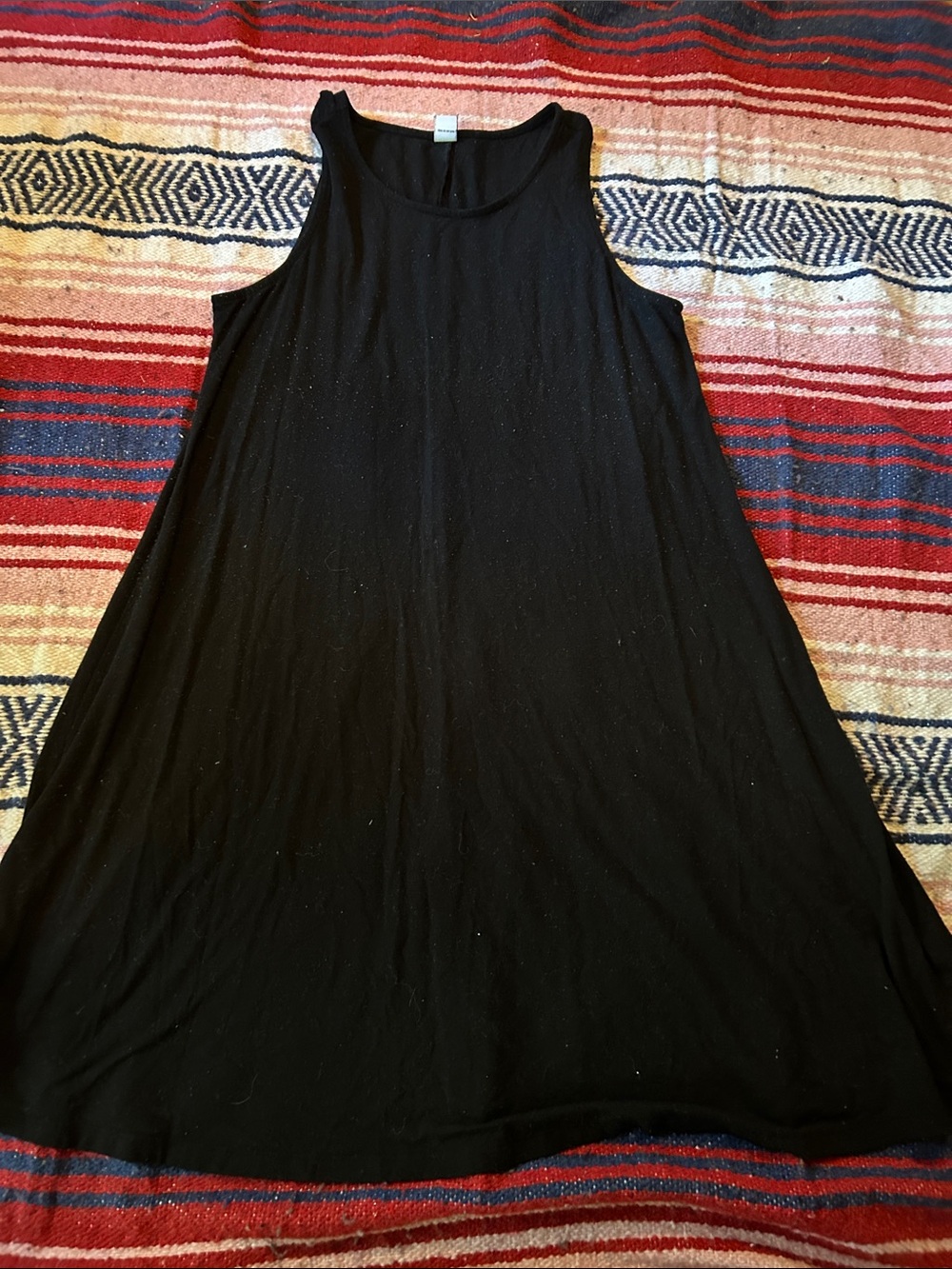 Old Navy Black Midi Swing Tank Dress
